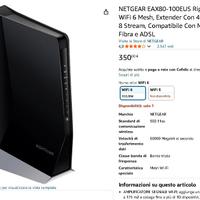 Netgear Extender Ripetitore WiFi 6 MESH EAX80