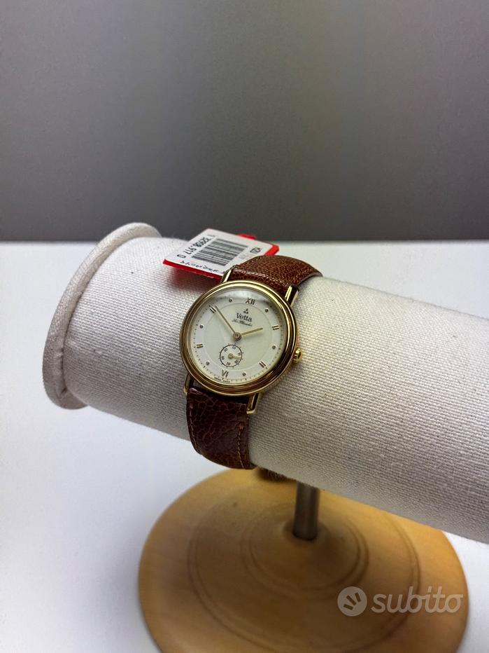 Montre Femme Vetta Lunation Quartz – Vintage Années 80, Boîtier Or Acier, Neuf Avec étiquettes