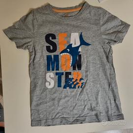 T-Shirt Maglietta Bambino 2 Anni Taglia 92 Sea Mon