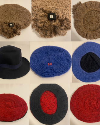 Cappello basco nuovo, lana vergine di vari colori