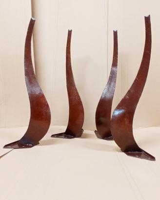Gambe a sciabola vintage per tavolo 