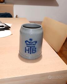 Boccale da birra vintage tedesco HB Hofbräuhaus Mü