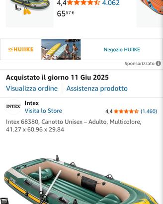 Canotto Gonfiabile Intex Seahawk 3 con Remi