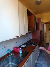 Cucina lineare in legno usata