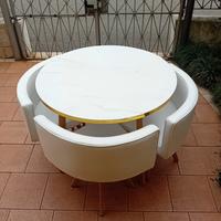 Set tavolo e 4 sedie moderni (salvaspazio)