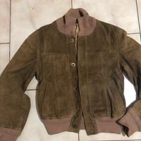 Giacca vintage camoscio marrone