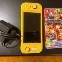 Switch Lite Gialla + mario Kart