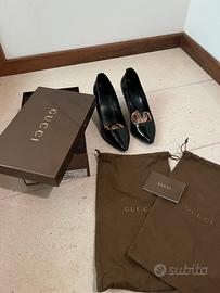 Scarpa Gucci donna , pelle nero soft . Nr 40