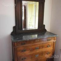 CASSETTONE-COMO' dei primi del '900 con specchiera