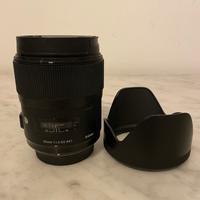 Obiettivo Sigma art 35 mm f1.4 x Nikon