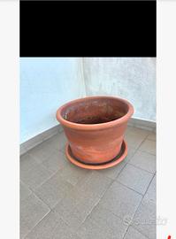 vaso grande con sottopiatto 