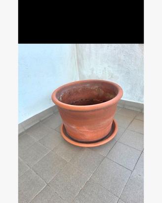 vaso grande con sottopiatto 