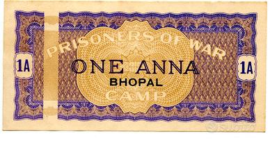 Banconota One Anna prigionieri di guerra-Bhopal
