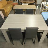 tavolo allungabile laminato acero