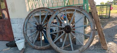 ruote in legno carro agricolo