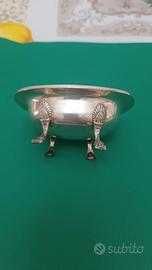 argento 800 ciotola ovale anni 50-60