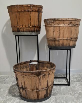 cesti contenitori in legno per damigiane