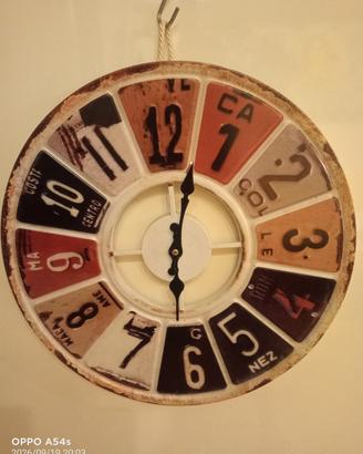 Nuovo orologio da parete vintage in latta 