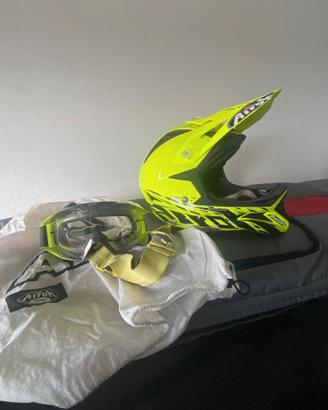 Casco Mtb DH Airoh Fighters Trace Yellow Gloss