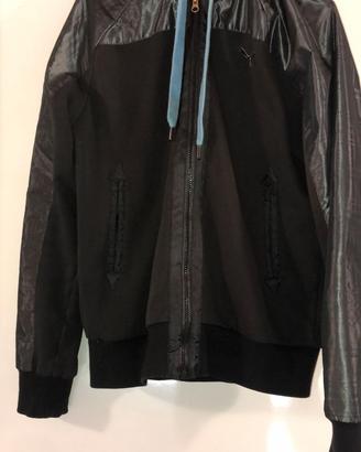 Giacca primaverile Puma con cappuccio nera