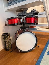 🥁 Batteria acustica junior per bambini – completa