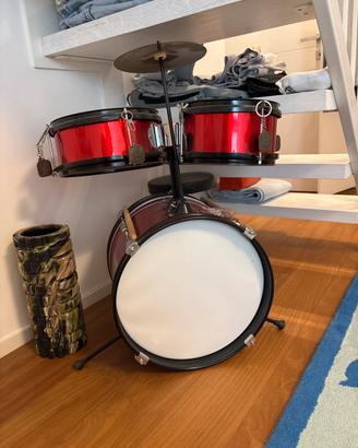 🥁 Batteria acustica junior per bambini – completa