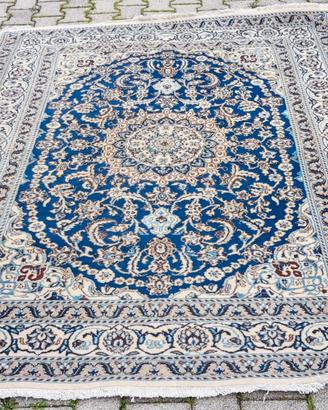 Tappeto persiano chiaro annodato mano NAIN 242X165
