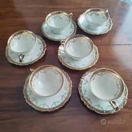 6 Tazze da te in porcellana Bareuther Bavaria '50