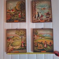 quadri su legno 4 stagioni