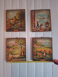 quadri su legno 4 stagioni