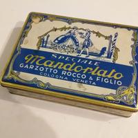 Scatola latta Vintage mandorlato 