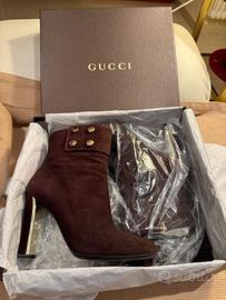 Tronchetti GUCCI marroni scamosciati Tg 39+