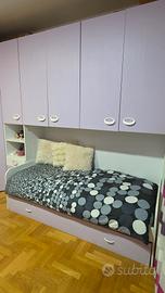 Letto singolo con secondo letto estraibile 