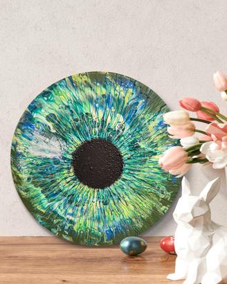 Quadro Moderno  Astratto Fluid Art con Resina 30cm