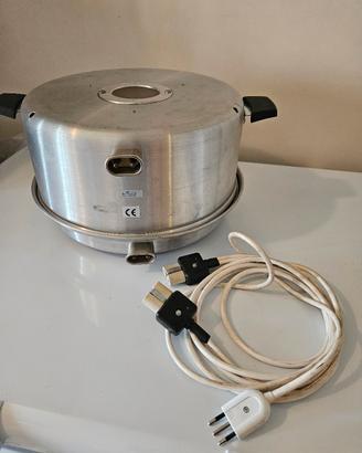 Forno elettrico vintage a campana  in alluminio