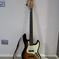 basso elettrico a 4 corde Eko VJB-200V Sunburst.