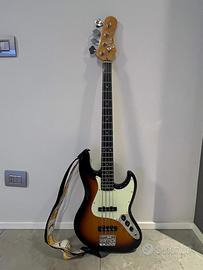 basso elettrico a 4 corde Eko VJB-200V Sunburst.