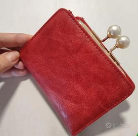 Portafogli borsellino portacarte rosso nuovo