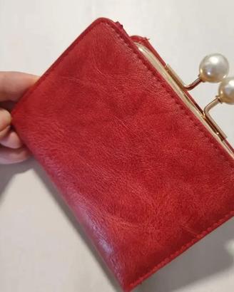 Portafogli borsellino portacarte rosso nuovo