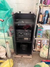 vari pezzi impianto audio stereo casse giradischi