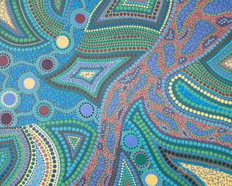 Pannello in stile aborigeno