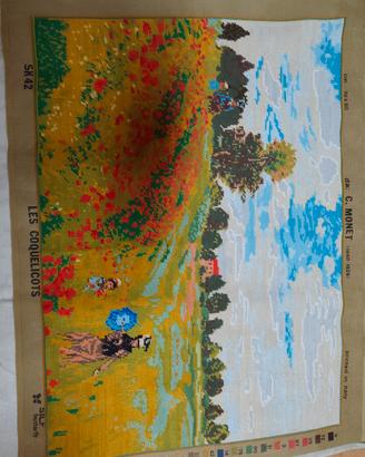 Tela Monet mezzo punto fatto a mano