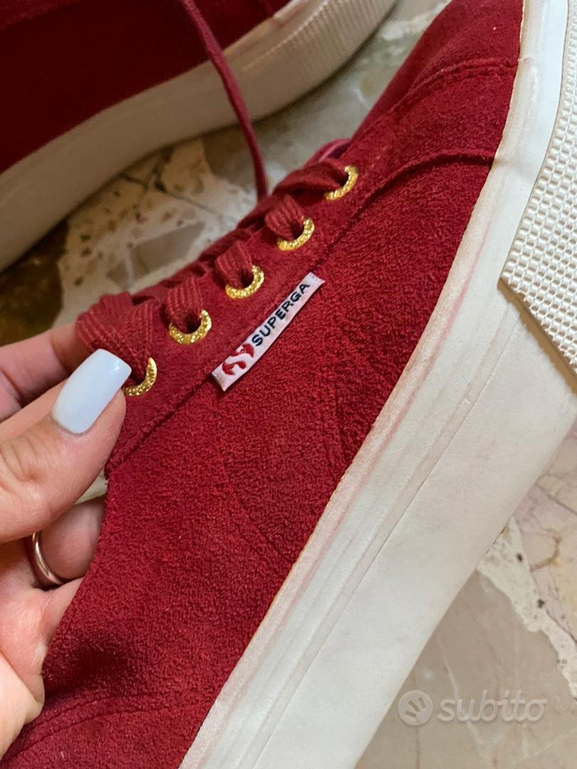 Superga platform in camoscio Abbigliamento e Accessori In