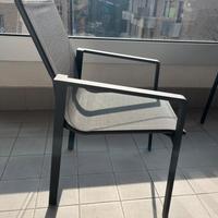 Set sedie da esterno in alluminio colore antracite