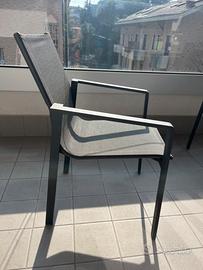 Set sedie da esterno in alluminio colore antracite