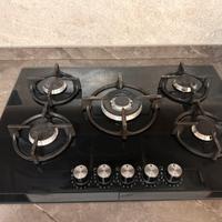 Piano cottura vetro 5 fuochi