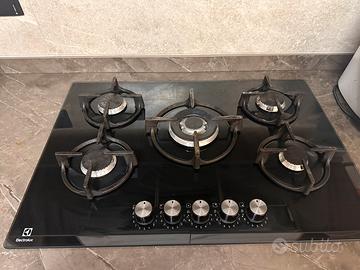 Piano cottura vetro 5 fuochi