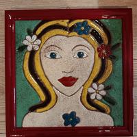 Quadro in ceramica dipinto a mano con smalti