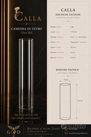 Campana Vetro Lume Petrolio Lampada Antica Ricambi