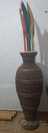 Vaso in rattan da terra